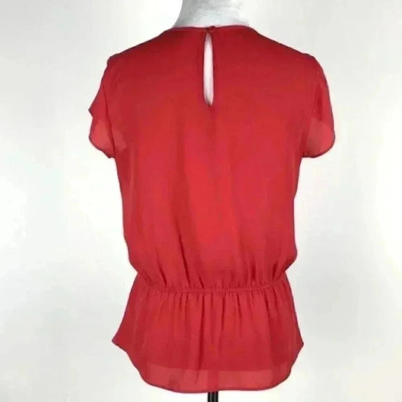 Ann taylor Factory top size XS red shirt sleeve - Picture 6 of 10